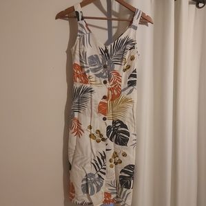 Linen blend dress